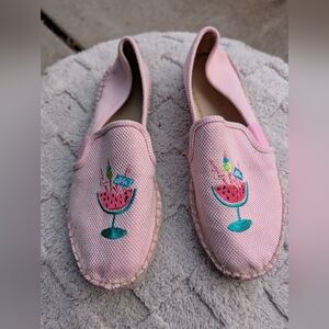 Talbots Izzy Embroidered Canvas Espadrilles featuring a embroidered Watermelon 8
